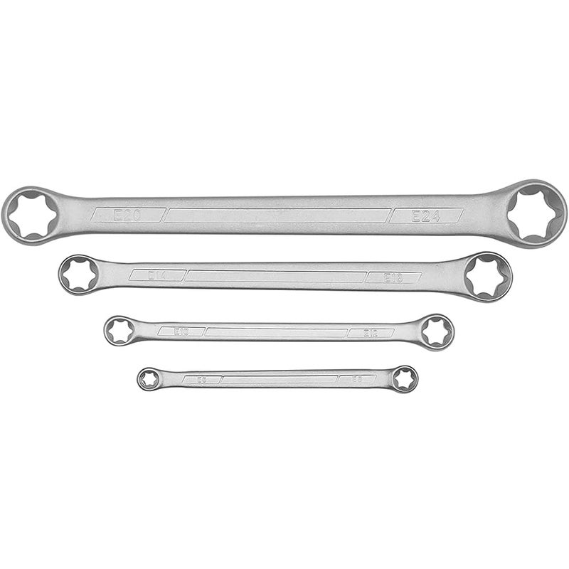 P1TOOLS 4-Pcs Star Wrench Set E-Torx Box Wrench Set Tork E-Ring Spanner Set E6 E8 E10 E12 E14 E18 E20 E24 - Image 2